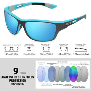 Lunettes de soleil de sport avec verres polarisants anti-reflets