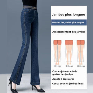 Jean extensible à taille haute