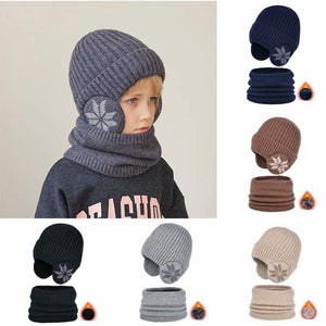 Ensemble bonnet et écharpe d'hiver bonnet tricoté chaud