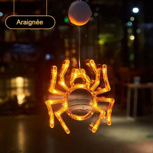 Lumière LED à ventouse pour Halloween décorative d'ambiance