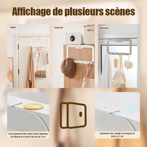 Crochets de porte sans trace et sans perforation