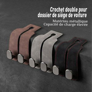 Crochet double pour dossier de siège de voiture