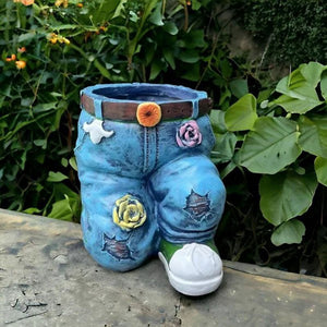 Fait à la main unique denim pots de fleurs