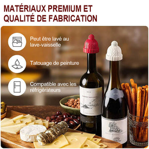 Bouchon en silicone pour bouteille de vin