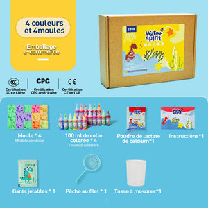 Matériau de jouet en solution aqueuse nacrée