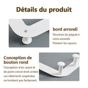 Crochets de porte sans trace et sans perforation