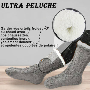 Chaussettes pantoufles doublées de polaire