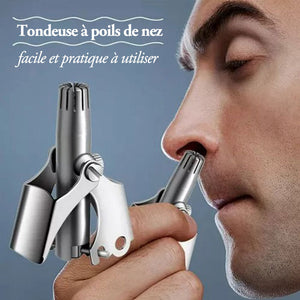 Épilateur manuel en acier inoxydable pour le nez