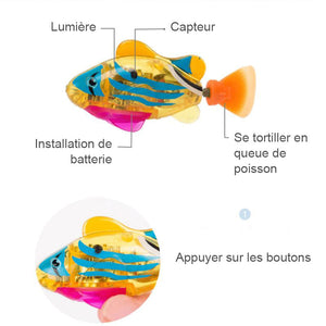 Poisson électrique jouet pour enfant chien chat éclairage