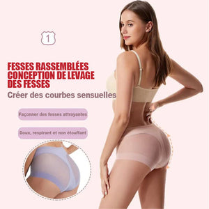 Culotte sans couture taille haute en soie glacée