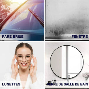 Spray anti-buée et fortifiant pour verre