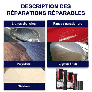 Kit avancé d'élimination des rayures de voiture