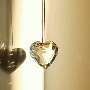 Pendentif prisme en forme de coeur