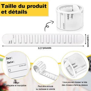 Bracelet réutilisable en silicone pour mémo