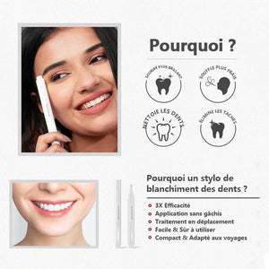 Stylo de blanchiment des dents (2 pièces)