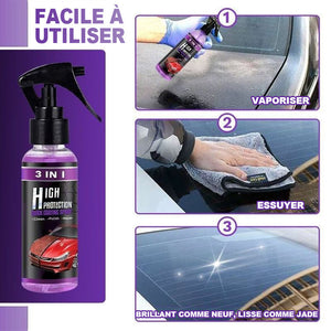 3 en 1 Spray de revêtement de voiture rapide haute protection (30ml)