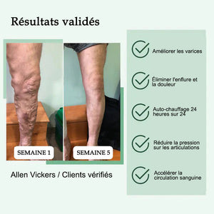 Genouillères thermiques à base de plantes radiofréquence (Recommandées par les experts - Convient à tous les problèmes de jambes)