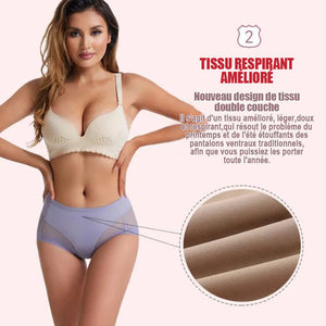 Culotte sans couture taille haute en soie glacée