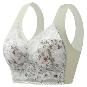 Soutien-gorge dentelle fleurie sans couture