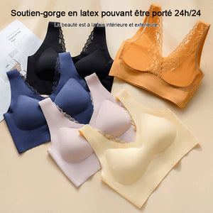 Soutien-gorge push-up coussinet en latex sans couture