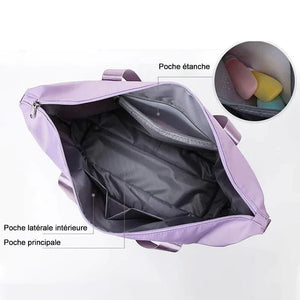 Sac de voyage de séparation sèche et humide double couche grande capacité