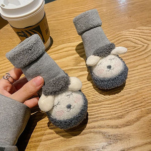 Chaussures en coton en peluche de dessin animé pour bébé