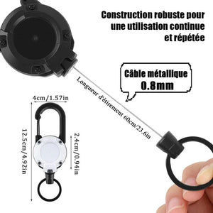 Câble métallique rétractable automatique pour l'extérieur