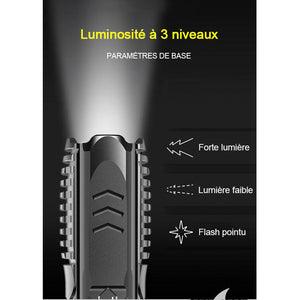 Lampe de poche rechargeable multifonctionnelle