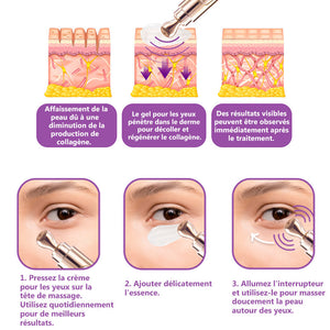 Stylo électrique crème anti-rides pour les yeux