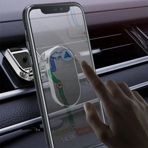 Support de téléphone magnétique pliable en alliage pour voiture